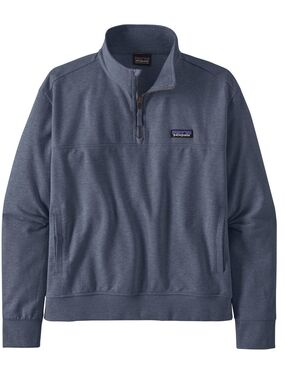 Patagonia Organic Cotton Woman's Ahnya Quarter-Zip Pullover - Blue Green Size XL